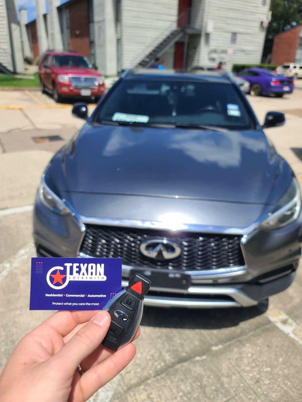 Infiniti QX60 key replacement Houston TX, Texan Locksmith