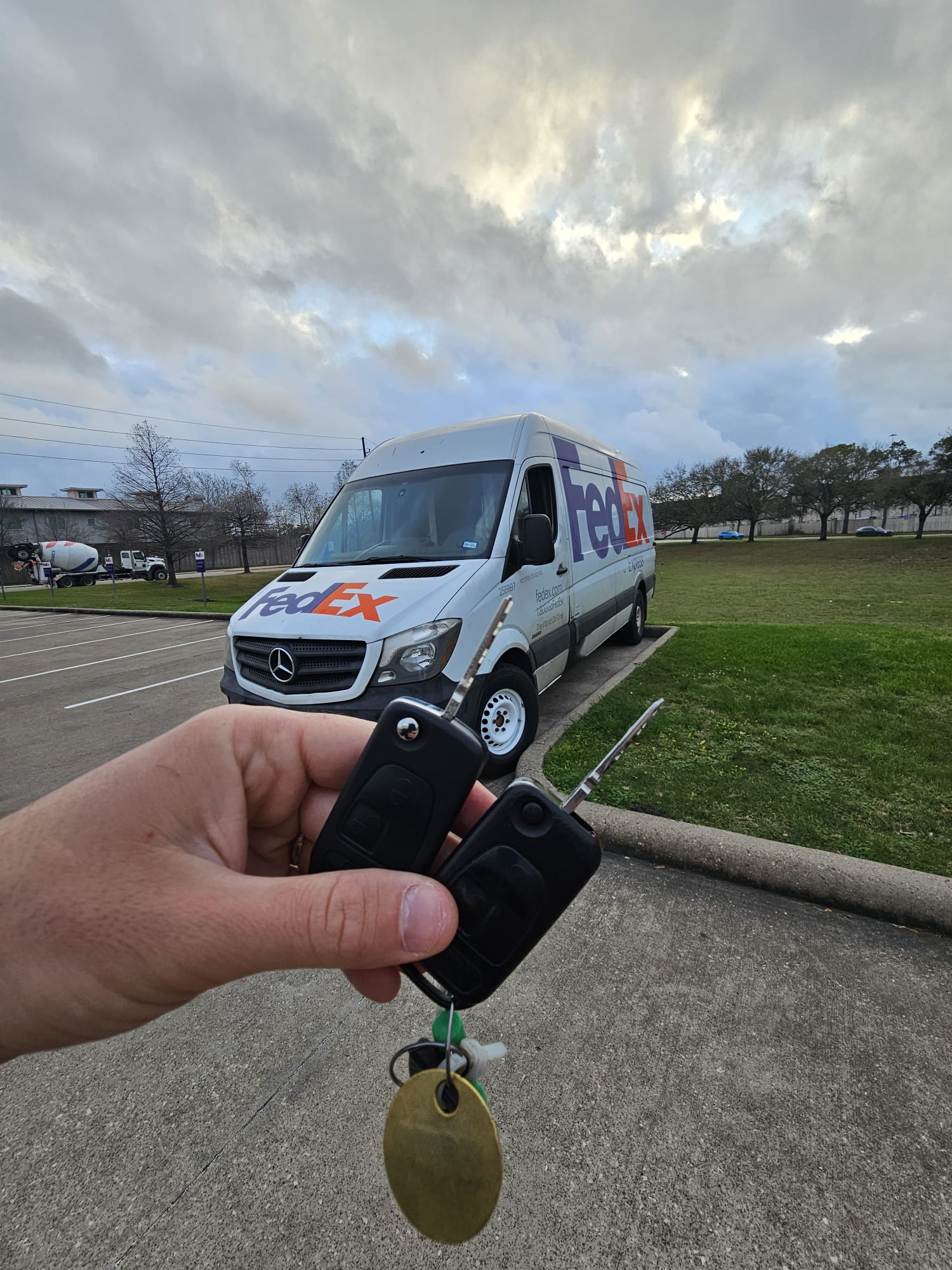 Mercedes-Benz Sprinter with new key fobs after mobile locksmith service, Houston TX