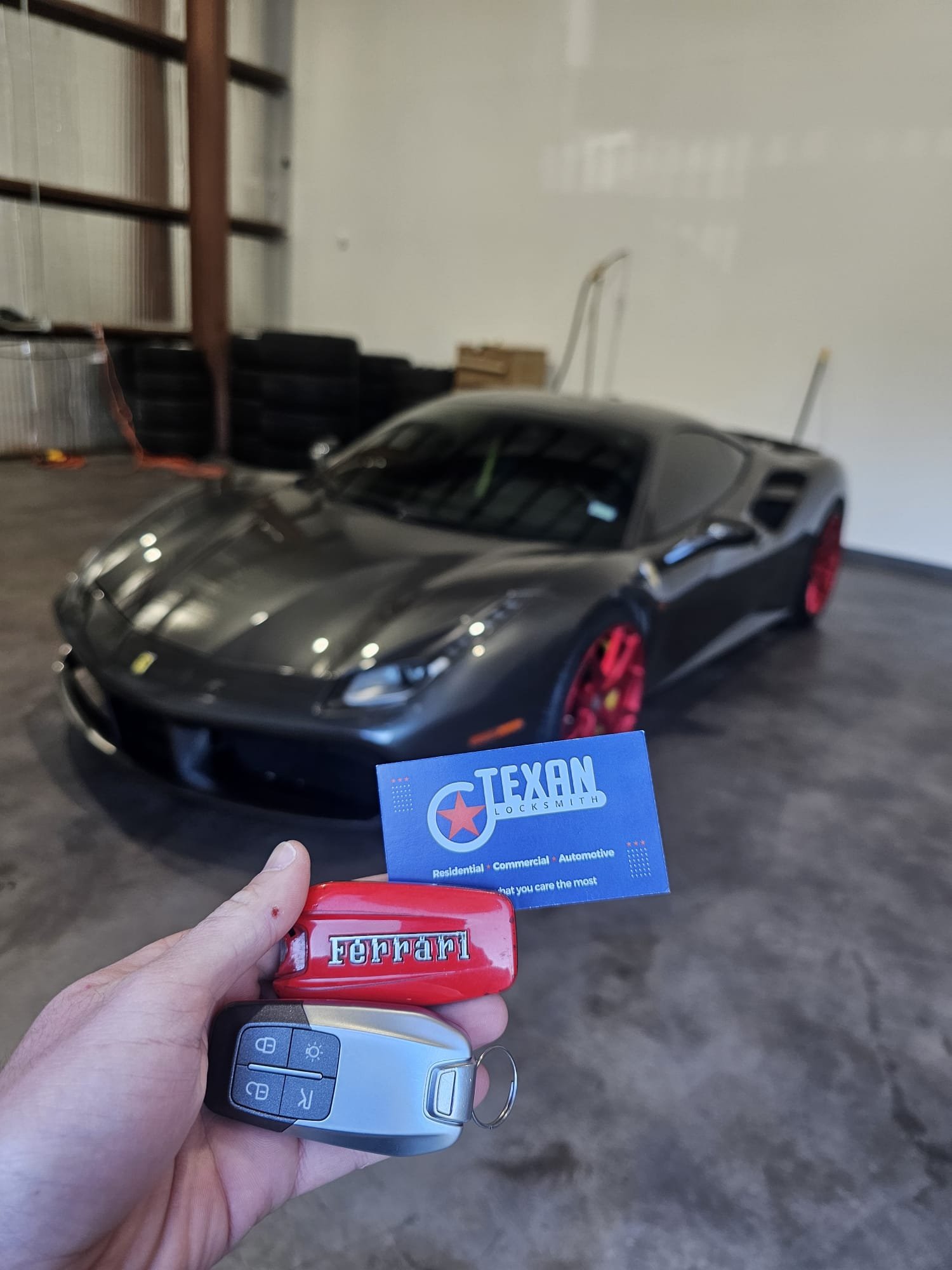 Mercedes key fob programming in progress by Texan Locksmith technician